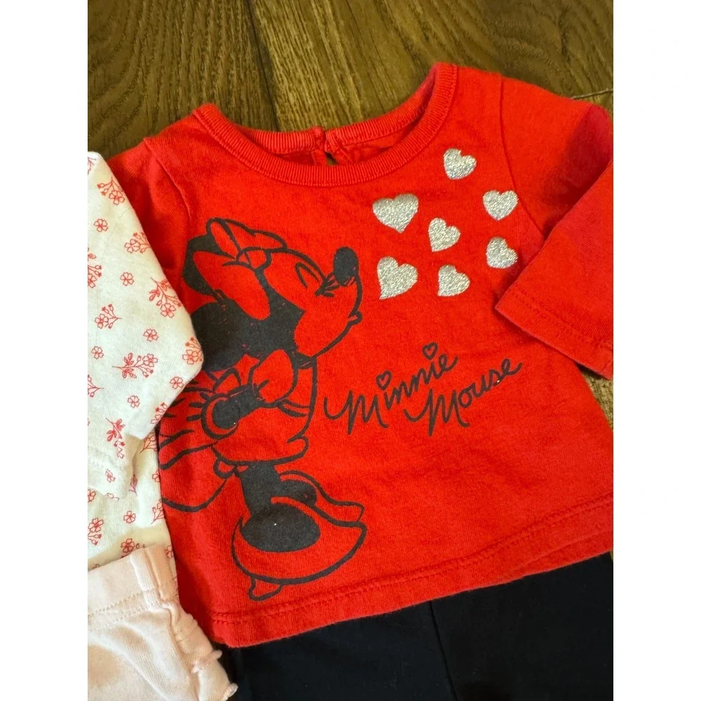 Baby Girl Clothes 0/3 Months Pants Bodysuits Shirts Outfits L/S Lot Minnie Mouse